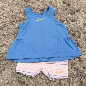 Nike Blue Top and Pink Shorts Set 2T